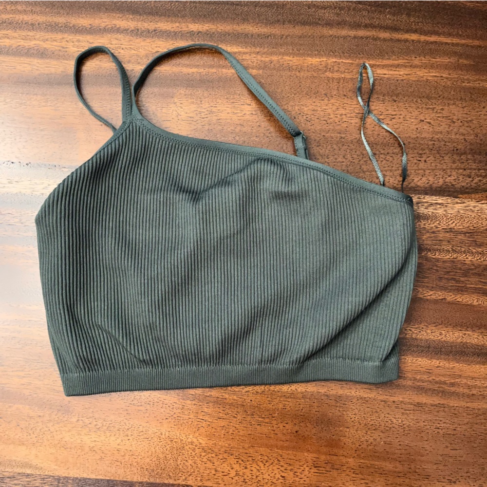 NWOT dark green aerie one shoulder tank